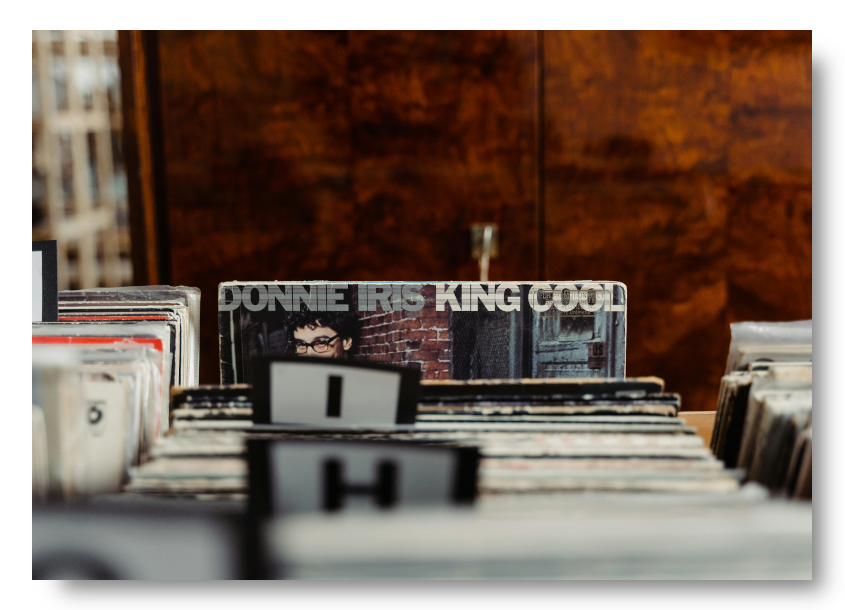 Album in a record bin